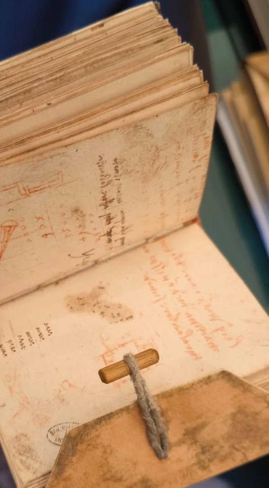 Dettaglio di un facsimile di un codice leonardiano