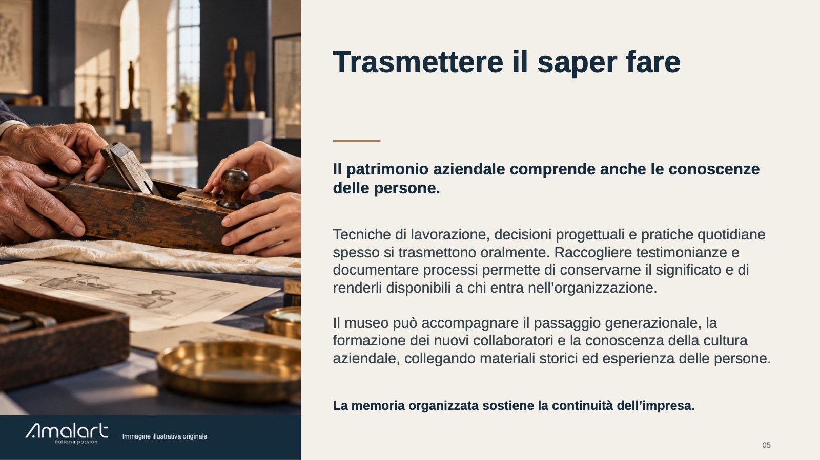 Due generazioni al lavoro su uno strumento artigianale